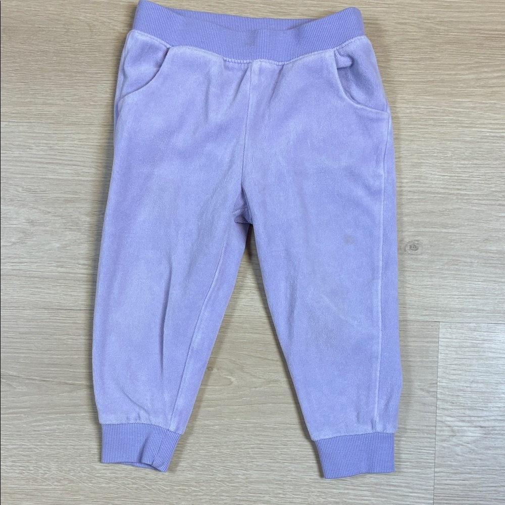 Janie and Jack Light Purple Velour Joggers